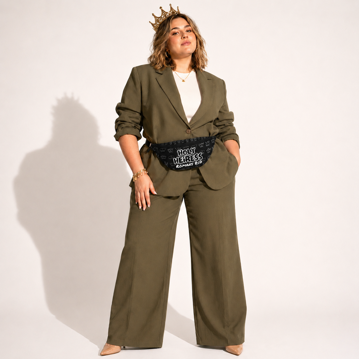 Holy Heiress Fanny Pack | Christian Crossbody Bag | Romans 8:17 Streetwear