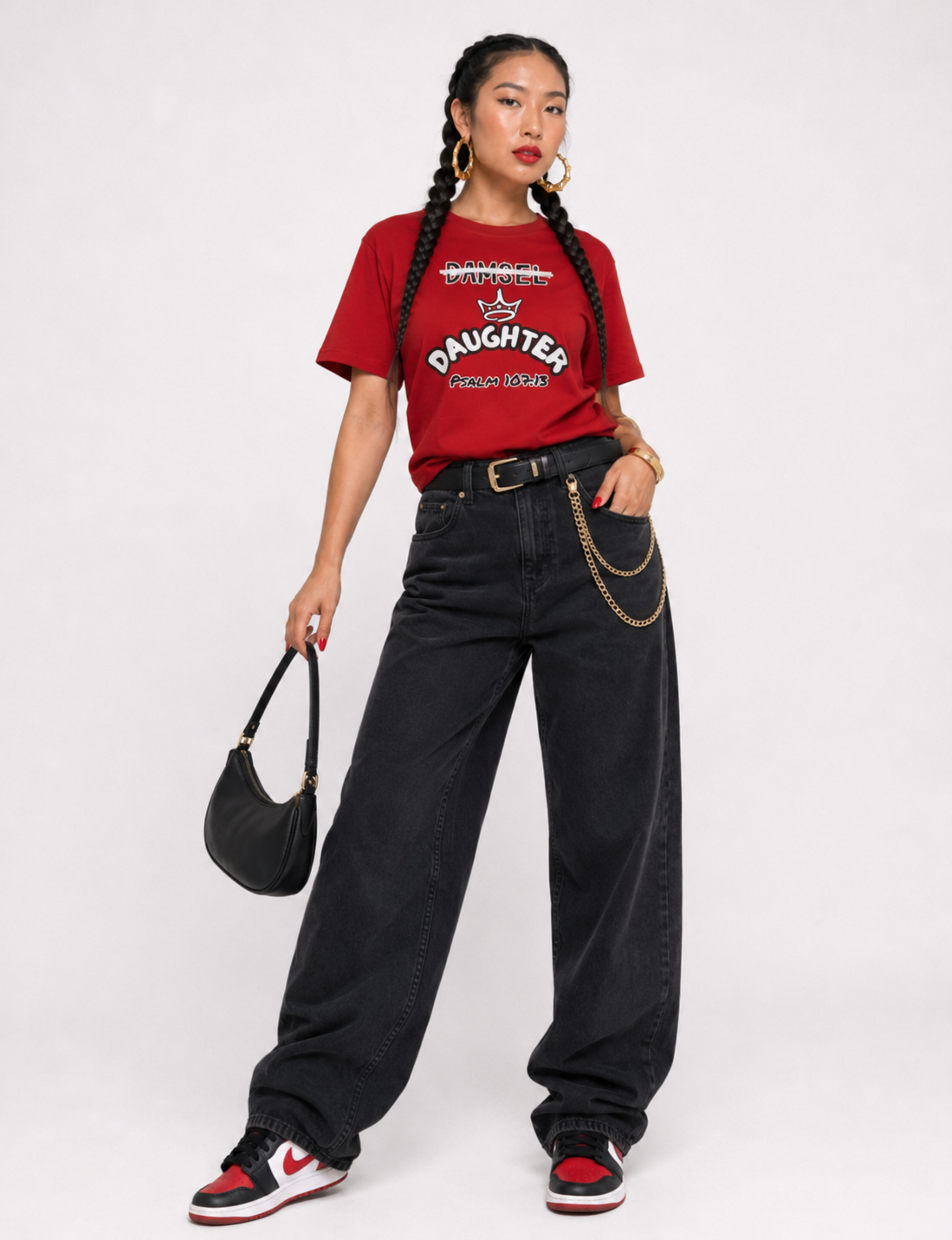 Damsel to Daughter Tee | Christian Graphic Shirt | Psalm 107:13 Faith Apparel