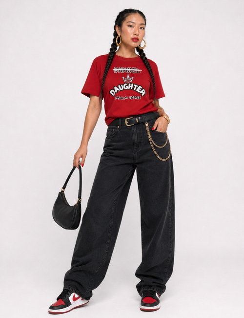 Damsel to Daughter Tee | Christian Graphic Shirt | Psalm 107:13 Faith Apparel